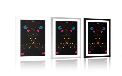 POSZTER PASZPORTUVAL ÉRDEKES MINTA FEKETE HÁTTÉREN - MOTÍVUMOK A MŰHELYÜNKBŐL - POSZTEREK