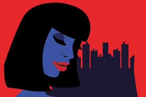 TAPETA NÁDHERNÁ CIZINKA VE MĚSTĚ - POP ART TAPETY - TAPETY