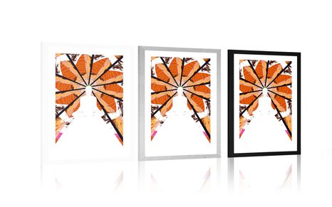 POSTER CU PASSEPARTOUT MEDITAȚIE NEOBIȘNUITĂ - MOTIVE DIN ATELIERUL NOSTRU - POSTERE