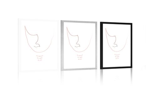 PLAKÁT S PASPARTOU MINIMALISMUS S NÁPISEM - MOTIVY Z NAŠÍ DÍLNY - PLAKÁTY