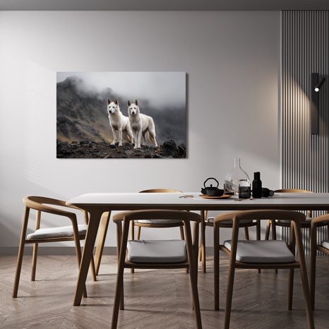 OBRAZ VLCI V MLHAVÝCH HORÁCH - OBRAZY PSI - OBRAZY