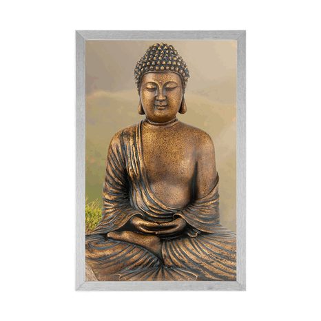 PLAKÁT SOCHA BUDDHY V MEDITUJÍCÍ POLOZE - FENG SHUI - PLAKÁTY