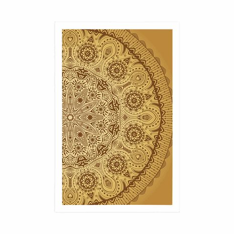 PLAKÁT OKRASNÁ MANDALA S KRAJKOU - FENG SHUI - PLAKÁTY