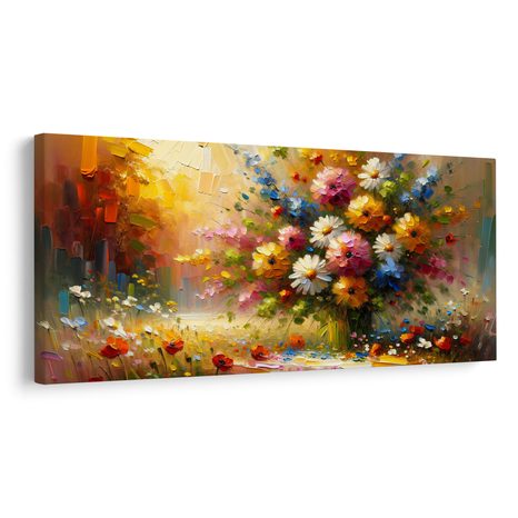 OBRAZ LUČNÍ KVÍTÍ V PAPRSCÍCH - OBRAZY KVĚTŮ - OBRAZY