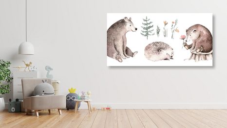 KÉP ÁLLATOK TALÁLKOZÓJA AZ ERDŐBEN - KÉPEK GYEREKEKNEK - KÉPEK