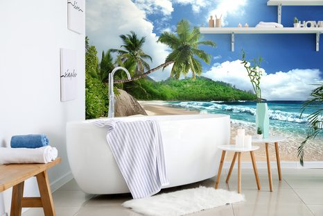 CARTA DA PARATI – SPLENDIDA SPIAGGIA SULL'ISOLA DI SEYCHELLES - CARTA DA PARATI - 🔥 SVENDITA TOTALE