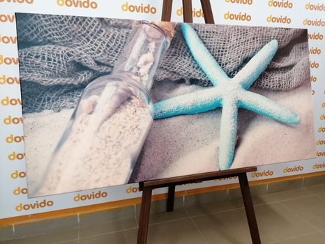 КАРТИНА НА ПЛАТНО – МОРСКА ЗВЕЗДА НА ПЛАЖА - НАТЮРМОРТИ - КАРТИНИ