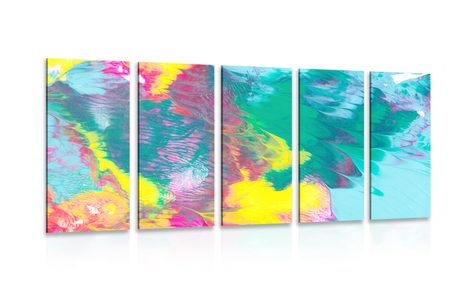 5-PIECE CANVAS PRINT PASTEL ABSTRACTION