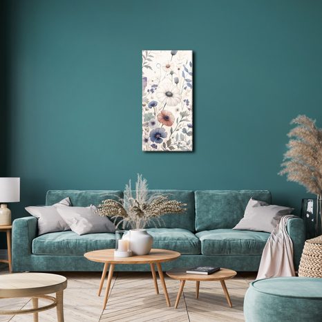 WANDBILD ZARTE BLUMEN - WANDBILDER FELDER UND WIESEN - BILDER