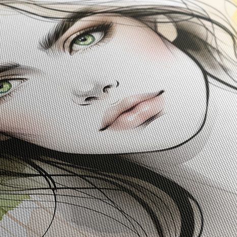 WANDBILD REIZVOLLES GESICHT MIT AQUARELL - WANDBILDER FRAUEN - BILDER