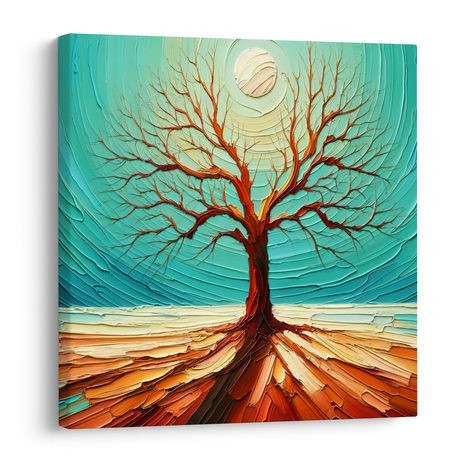 OBRAZ MAJESTÁTNÍ STROM ŽIVOTA V KRAJINĚ - OBRAZY STROMY ŽIVOTA - OBRAZY