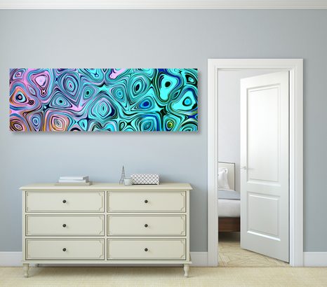 SLIKA USTVARJALNA TURKIZNA UMETNOST - ABSTRAKTNE SLIKE - SLIKE