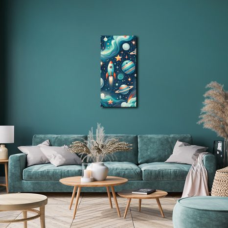 OBRAZ BAREVNÉ PLANETY A HVĚZDY - CHILDREN'S SPACE PICTURES - PICTURES