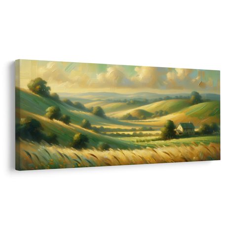 WANDBILD LAND DER TRÄUME UND REIFEN ÄHREN - WANDBILDER FELDER UND WIESEN - BILDER