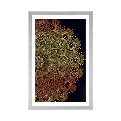 POSTER – MANDALA ORIENTALE DORATA - FENG SHUI - POSTER