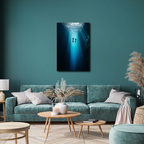 QUADRO SU TELA – LUCE NELLE PROFONDITÀ - QUADRI MARE E SPIAGGIA - STAMPE E QUADRI