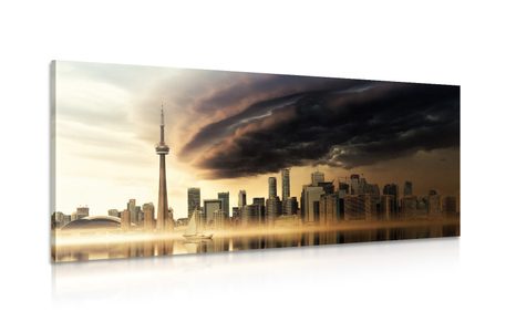 CANVAS PRINT CLOUDS OVER THE CITY - PICTURES OF CITIES - PICTURES