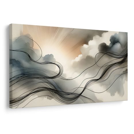 WANDBILD LICHT- UND NEBELSTRÖMUNG - WANDBILDER ABSTRAKTE FORMEN - BILDER