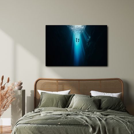 QUADRO SU TELA – MISTERO DELL'OCEANO PROFONDO - QUADRI MARE E SPIAGGIA - STAMPE E QUADRI