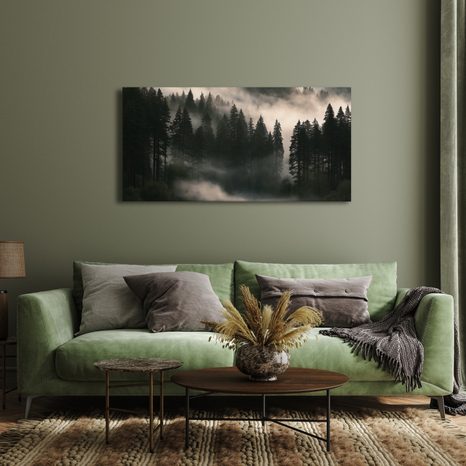 OBRAZ RANNÍ OPAR NAD LESEM - PICTURES FOREST - PICTURES