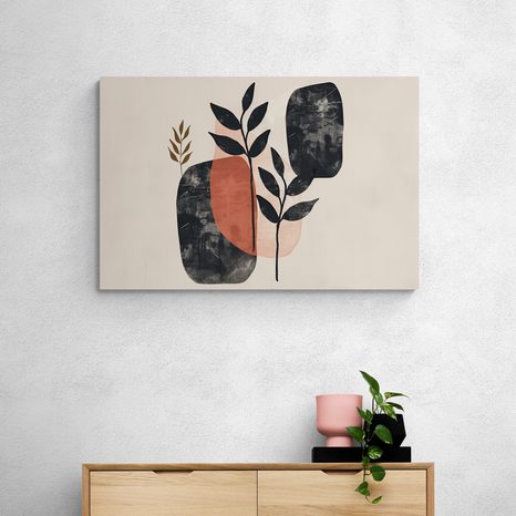 QUADRO SU TELA – JAPANDI NATURA MORTA CON FOGLIE - STAMPE E QUADRI - 🔥 SVENDITA TOTALE