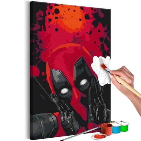 PICTURE PAINTING BY NUMBERS SUPERHERO DEADPOOL