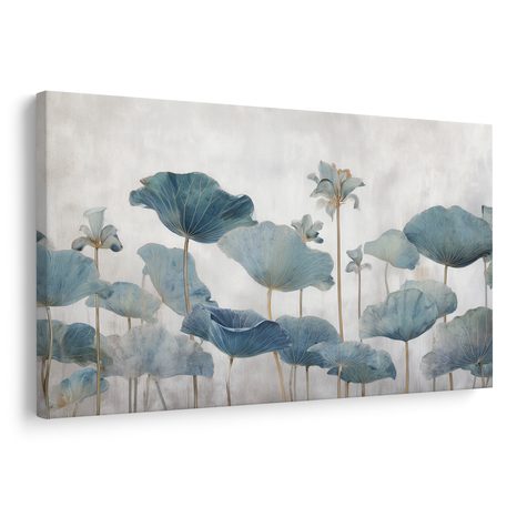 WANDBILD BLAUE LOTUSBLÜTEN - BILDER BLUMEN - BILDER
