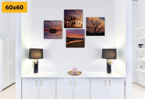 SET DI QUADRI – NATURA PIENA DI COLORI ROMANTICI - COLLEZIONI DI QUADRI - STAMPE E QUADRI