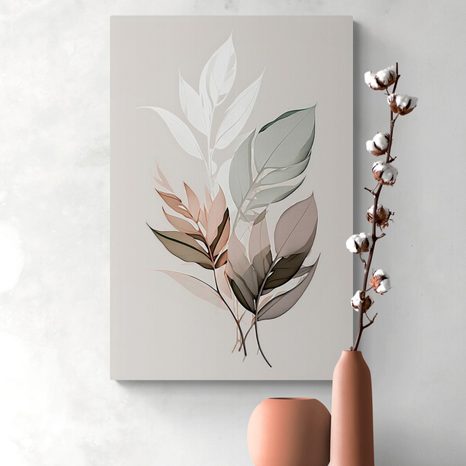 WANDBILD MINIMALISTISCHE BLÄTTER - BILDER BÄUME UND LAUB - BILDER