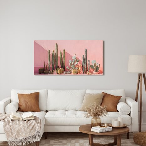 WANDBILD MODERNE KAKTEENGARTEN - BOTANISCHE BILDER - BILDER