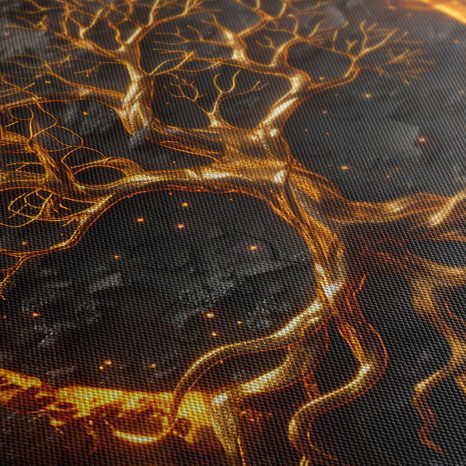 WANDBILD LEBENSBAUM IM FEUER - BILDER BÄUME DES LEBENS - BILDER