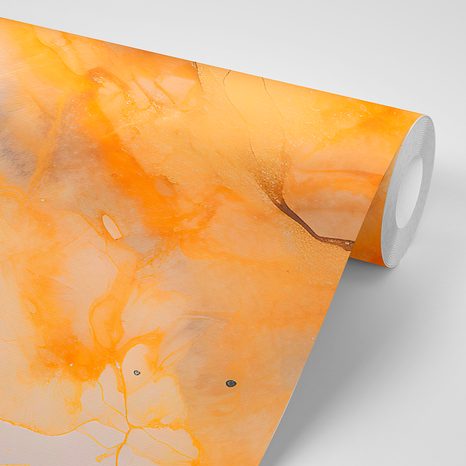 TAPETE IMITATION GELBER MARMOR - MARMOR-TAPETEN - TAPETEN