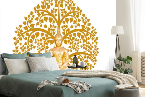 TAPETE BUDDHA MIT DEM LEBENSBAUM - TAPETEN MIT FENG SHUI-MOTIVEN - TAPETEN