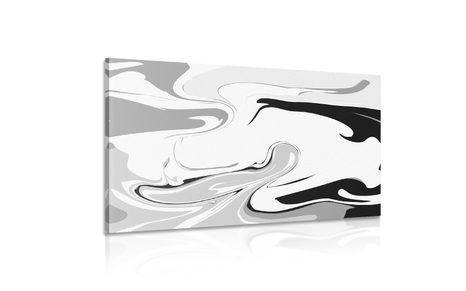 WANDBILD ABSTRAKTES MUSTER IN SCHWARZ-WEISS - SCHWARZ-WEISSE BILDER - BILDER