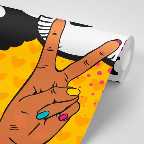 TAPETA ŽIVOT V MÍRU - PEACE & LOVE - POP ART TAPETY - TAPETY