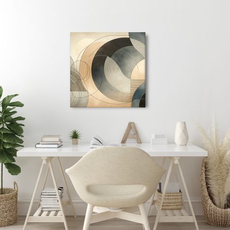 WANDBILD MINIMALISTISCHE GEOMETRIE - WANDBILDER ABSTRAKTE FORMEN - BILDER