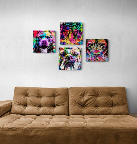 SET DI QUADRI – IN INTERESSANTE STILE POP ART - COLLEZIONI DI QUADRI - STAMPE E QUADRI