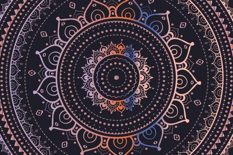 CARTA DA PARATI – MANDALA COLORATA - CARTA DA PARATI FENG SHUI - CARTA DA PARATI