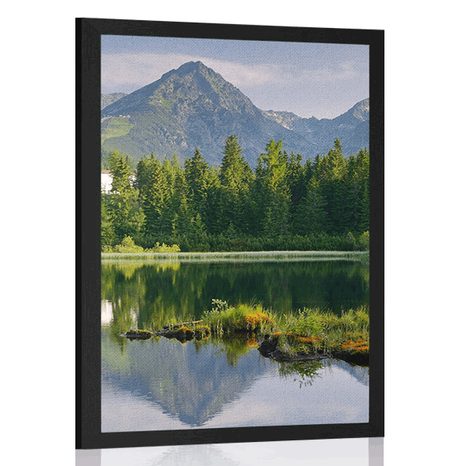 POSTER PANORAMA MUNȚILOR FRUMOASĂ LÂNGĂ LAC - NATURĂ - POSTERE