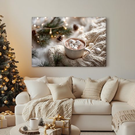 OBRAZ VÁNOČNÍ POHODA S KAKAEM - VÁNOČNÍ A ZIMNÍ OBRAZY - OBRAZY