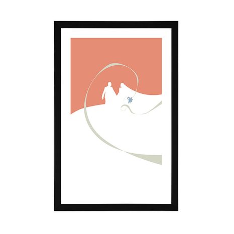 PLAKÁT S PASPARTOU SVATEBNÍ CESTA - MOTIVY Z NAŠÍ DÍLNY - PLAKÁTY