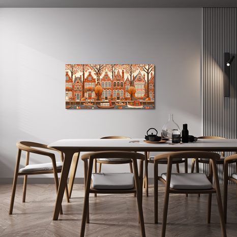 OBRAZ KANÁL VE MĚSTĚ BĚHEM ZLATÉHO PODZIMU - PICTURES OF CITIES - PICTURES