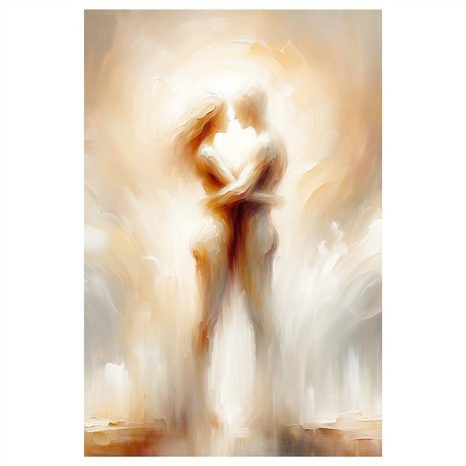 WANDBILD LIEBE IN ÄTHERISCHER WELT - BILDER MIT LIEBESMOTIVEN - BILDER