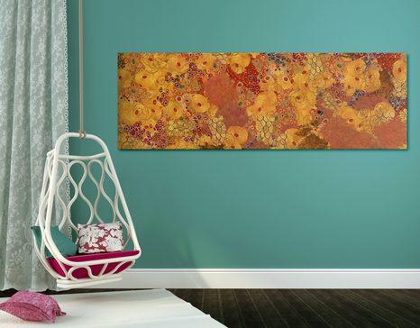 КАРТИНА НА ПЛАТНО – АБСТРАКЦИЯ В СТИЛА НА Г. КЛИМТ - АБСТРАКТНИ КАРТИНИ - КАРТИНИ