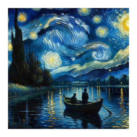 WANDBILD MAGISCHE NACHT AUF DEM WASSER - BILDER VON NATUR UND LANDSCHAFT - BILDER