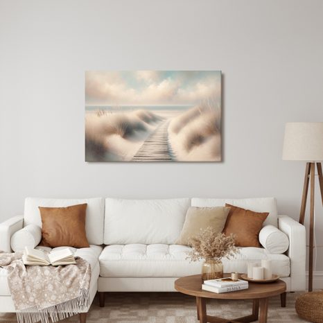 WANDBILD PFAD ZUM MEER IN DÜNEN - BILDER MEER UND STRAND - BILDER