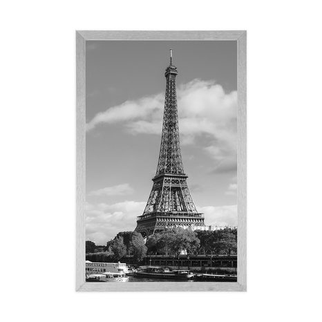 POSTER – PANORAMA MERAVIGLIOSO DI PARIGI IN BIANCO E NERO - NERO E BIANCO - POSTER