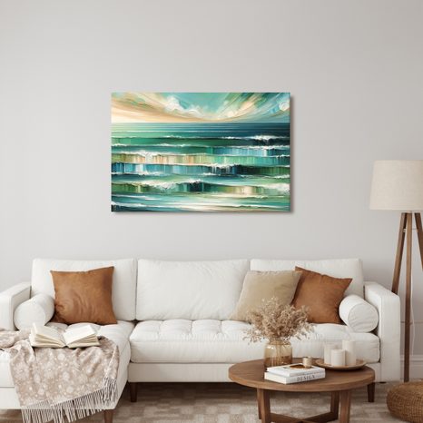 WANDBILD OZEANWELLEN UND HIMMEL - BILDER MEER UND STRAND - BILDER