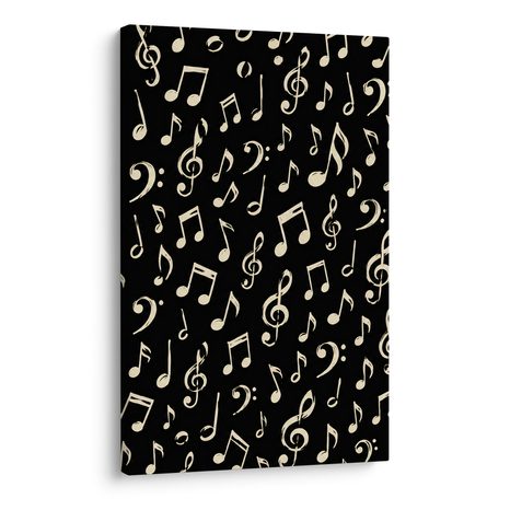 WANDBILD TANZENDE MUSIKSYMBOLE - MUSIKBILDER - BILDER