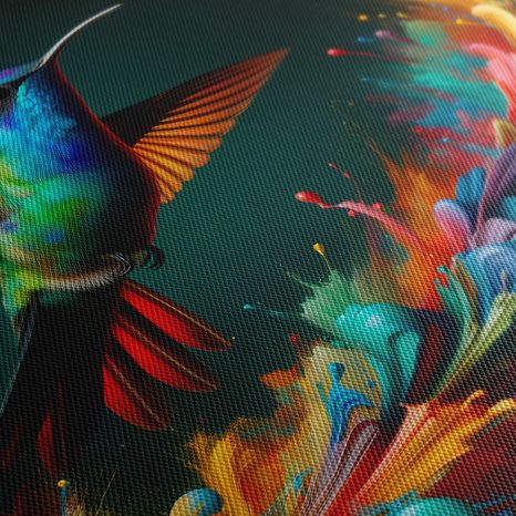 TABLOU COLIBRI COLORAT ÎN ZBOR - TABLOURI PĂSĂRI - TABLOURI